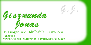giszmunda jonas business card